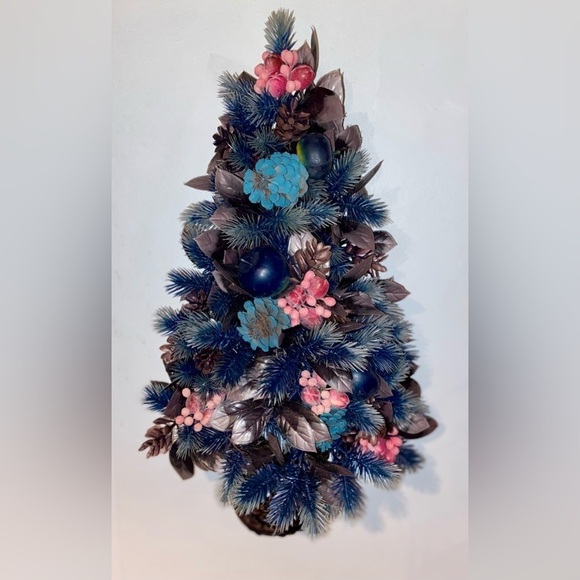 3/55$ Home decor Wall Holiday Christmas‎ Tree decoration blue themed - Picture 2 of 12